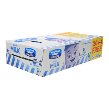 Saudia Uht Whole Milk 24×200Ml