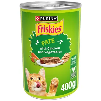 بورينا فريسكيس طعام قطط دجاج وخضار في شانك بوند 400جرام