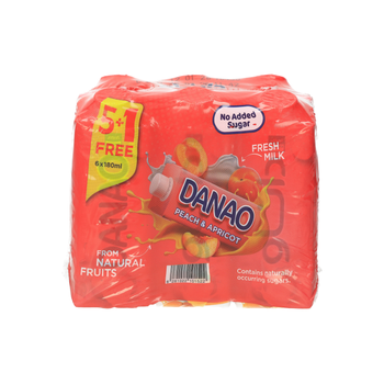 Danao Peach & Apricot Juice Drink With Milk 6 × 180Ml