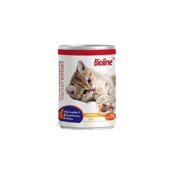 Bioline Chicken & Milk Wet Cat Food 375g