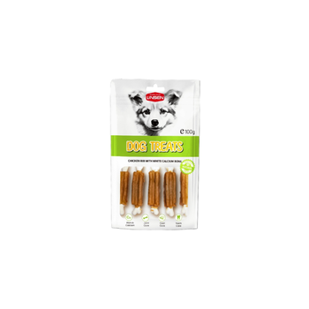 لينسن مكافات للكلاب عظام الكالسيوم مع أضلع الدجاج 100جرام