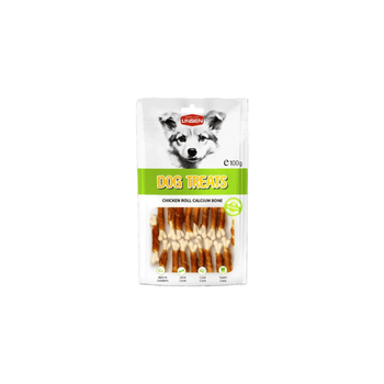 لينسن مكافات للكلاب عظام الكالسيوم ملفوفة بالدجاج 100جرام