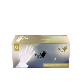 Bes Pack Vinyl Gloves Powder Free XL 1Pieces