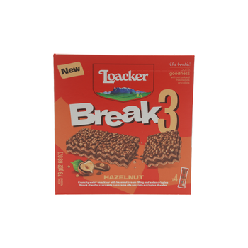 Loacker Break3 Hazelnut Wafer 76g