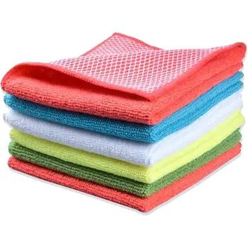 Xeeto Microfiber Cotton Kitchen Towels Super Soft Absorbent & Multi-Purpose 6Pieces