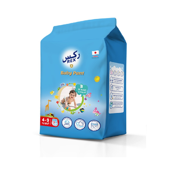 ركس حفاضات سروال مقاس 3 متوسط 4 - 9 كيلو، عبوة اقتصادية، 14قطعة