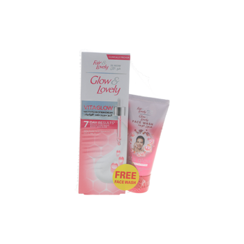 Glow & Lovely Instaglow Face Wash & Vitaglow Cream 45g & 100g