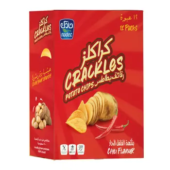 Nadec Crackles Spicy Chilli Chips 12x21g