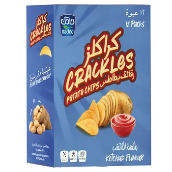 نادك كراكليز رقائق بطاطس بطعم الكاتشب 12×21جرام