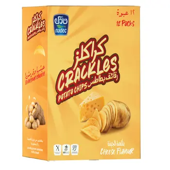 Nadec Crackles Cheese Chips 12x21g
