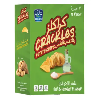 Nadec Crackles Salt & Vinegar Chips 12x21g