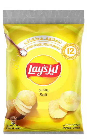 Lay’s Salt Potato Chips 12×21g