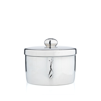 Blends Silver Date Bowl With Lid And Beads Pattern From Tila 2Pieces