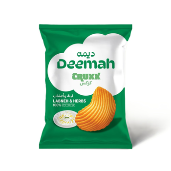 Deemah Cruxx Potato Chips Labneh & Herbs 75g