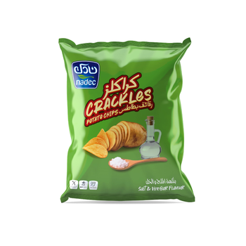 نادك كراكلز رقائق بطاطس بطعم الملح والخل ٢١جرام