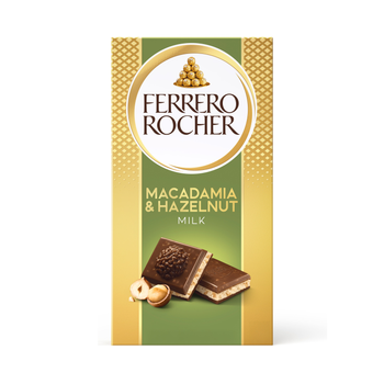 Ferrero Rocher Macadamia & Hazelnut Chocolate Bar 90g