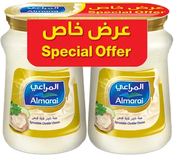 Almarai Spreadable Cheddar Cheese 2x500g