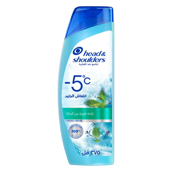 Head & Shoulders Ice Fresh Anti-Dandruff Shampoo, Instant Freezing Cool For Itch And Dandruff Relief, 375Ml
