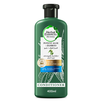 Herbal Essences Sulfate Free Potent Aloe Vera With Bamboo Natural Conditioner For Dry Hair, 400Ml