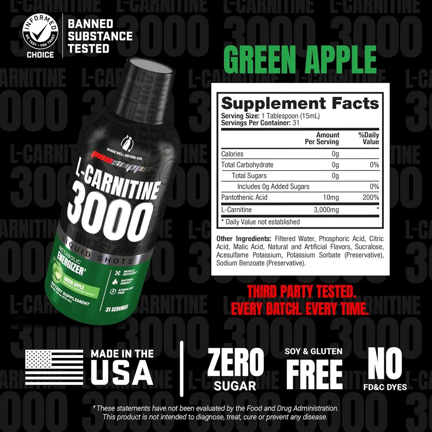 l-carnitine liquid shot Buy ProSupps Shots 3000 Green Apple 473g in Saudi Arabia Fuel your fitness journey! Health & Nutrition size:12 g
