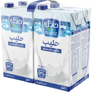 نادك حليب طويل الاجل كامل الدسم 1لتر × 4حزم
