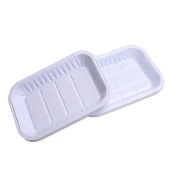White Rectangular jilani Plates 50 Pieces