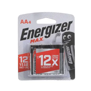 Energizer MAX Alkaline AA Batteries 4-Pack