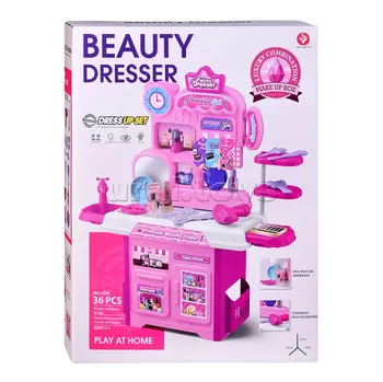 اي اس تي مجموعة مكياج وتلبيس من آست بيوتي، 36 قطعة، مجموعة ألعاب للأطفال من عمر 3 سنوات فما فوق 1علبة