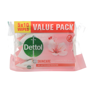 Dettol Skincare Antibacterial Skin Wipes 10 Wipes