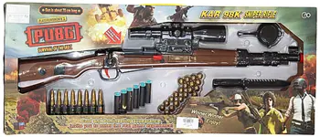 اي اس تي لعبة بندقية قنص كار 98K على غرار لعبة ببجي، تُطلق 20 طلقة متتالية، مناسبة للأطفال من عمر 6 سنوات فما فوق  1قطعة