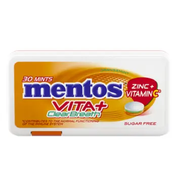 Mentos Mints Candy Clear Breath Orange Mint Vitamin C 30Pieces
