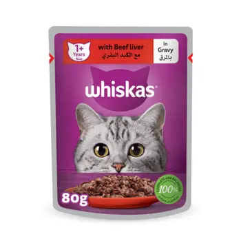 Whiskas Beef Liver Wet Cat Food 80g