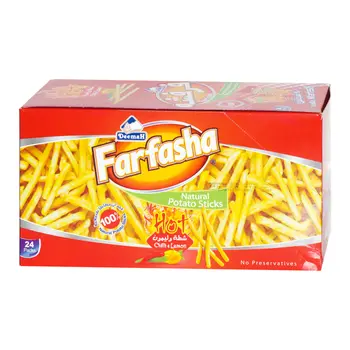 ديمة فرفشة عيدان بطاطا طبيعية بالشطة و الليمون 24×15جرام