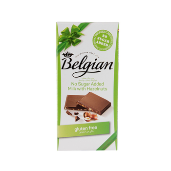 Belgian Hazelnut Milk Chocolate No Sugar 100g