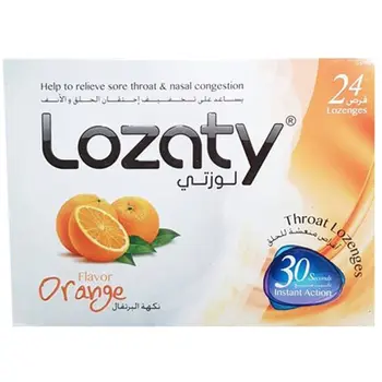 Lozaty Septiloz Ginger & Orange Lozenges 24Pieces