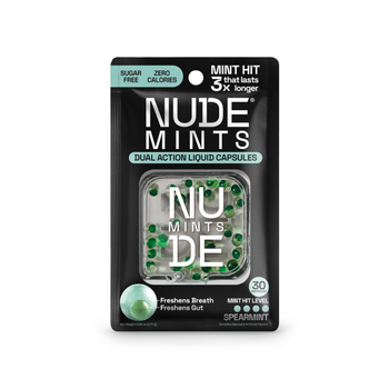 Nude Mints Dual Action Spearmints Sugar-Free 30 Pieces