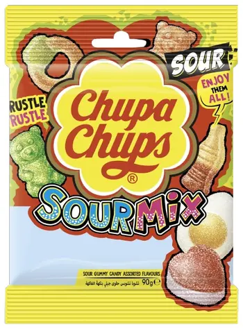 Chupa Chups Sour Mix Gummy Jelly Candy 90g