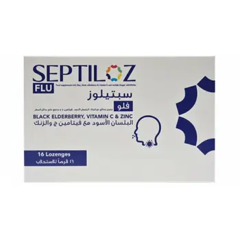 Septiloz Flu Black Elderberry,Vit-C & Zinc 16Pieces