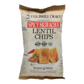 The Daily Crave Spicy Sriracha Lentil Chips 120g