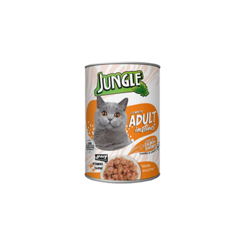 Jungel Wet Food For Adult Cats With Salmon & Shrimp In Grvey 415g