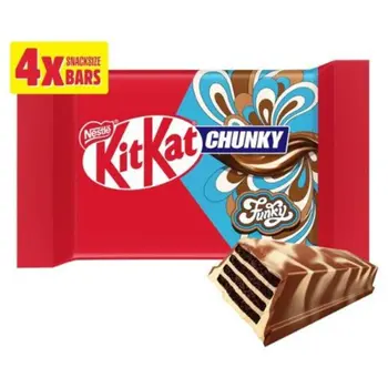 Kitkat Milk & White Chunky Funky Bars 4X32g