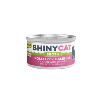 Gimcat Shiny Cat Wet Food For Adult Cats With Chicken And Shrimp In Gravy 70g 12