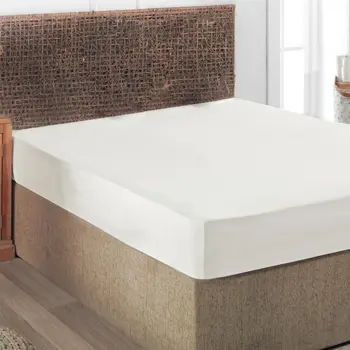 Alhabib Elastic Cotton Fitted Sheet Cream Turkish Summer 1Piece