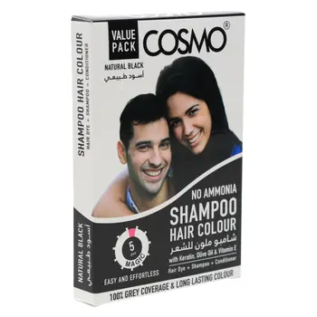 COSMO Value Pack Black Hair Dye Shampoo 25ml