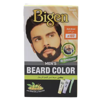 Bigen Dark Brown Men's Beard Color No Ammonia