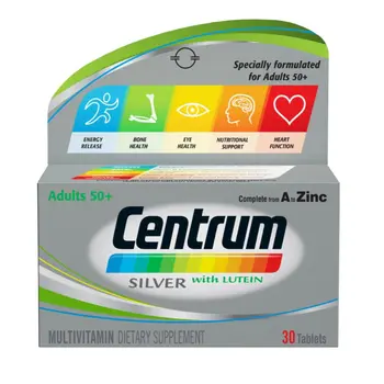 Centrum Silver With Lutein Multivitamins & Minerals 30Tablets
