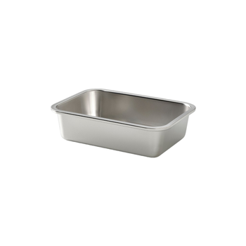 Seven Bird Open Stainless Steel Cat Litter Box 40X30X15Cm 1Piece