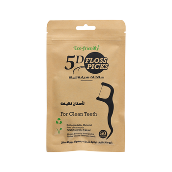 Eco-Friendly Biodegradable Dental Floss Picks 50 Pieces