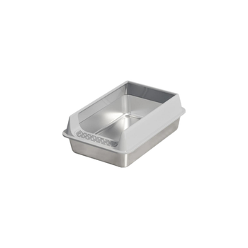 Seven Bird open stainless steel litter box for cats 18×30×40cm 1Piece