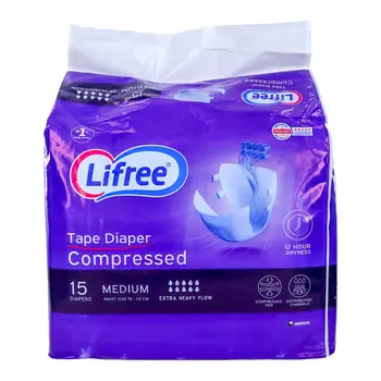 Lifree Adult Tab Diaper Medium 15 Pieces